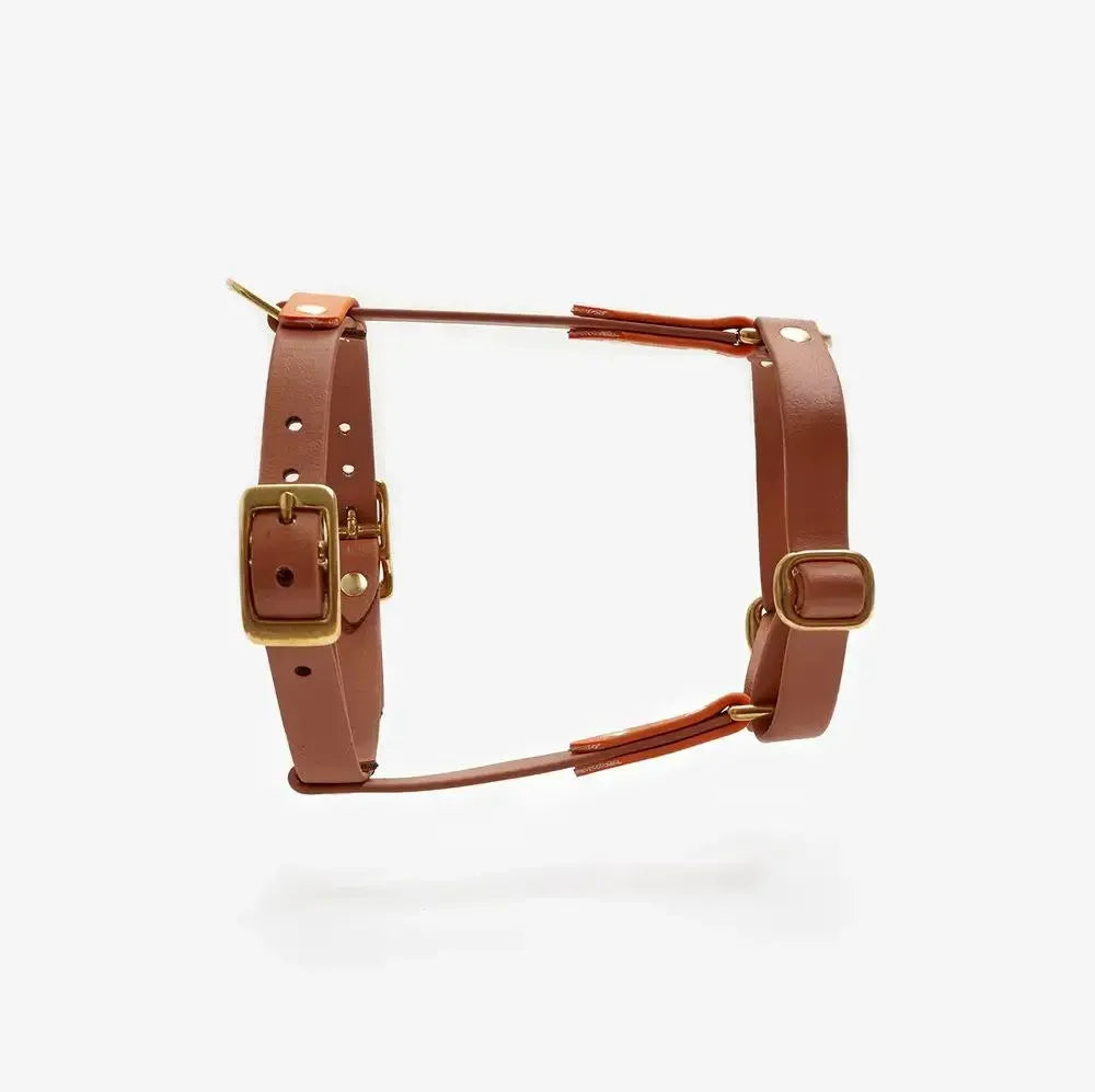 Szelki dla psa„BioThane” guard – w kolorze jasny brąz z pomarańczem