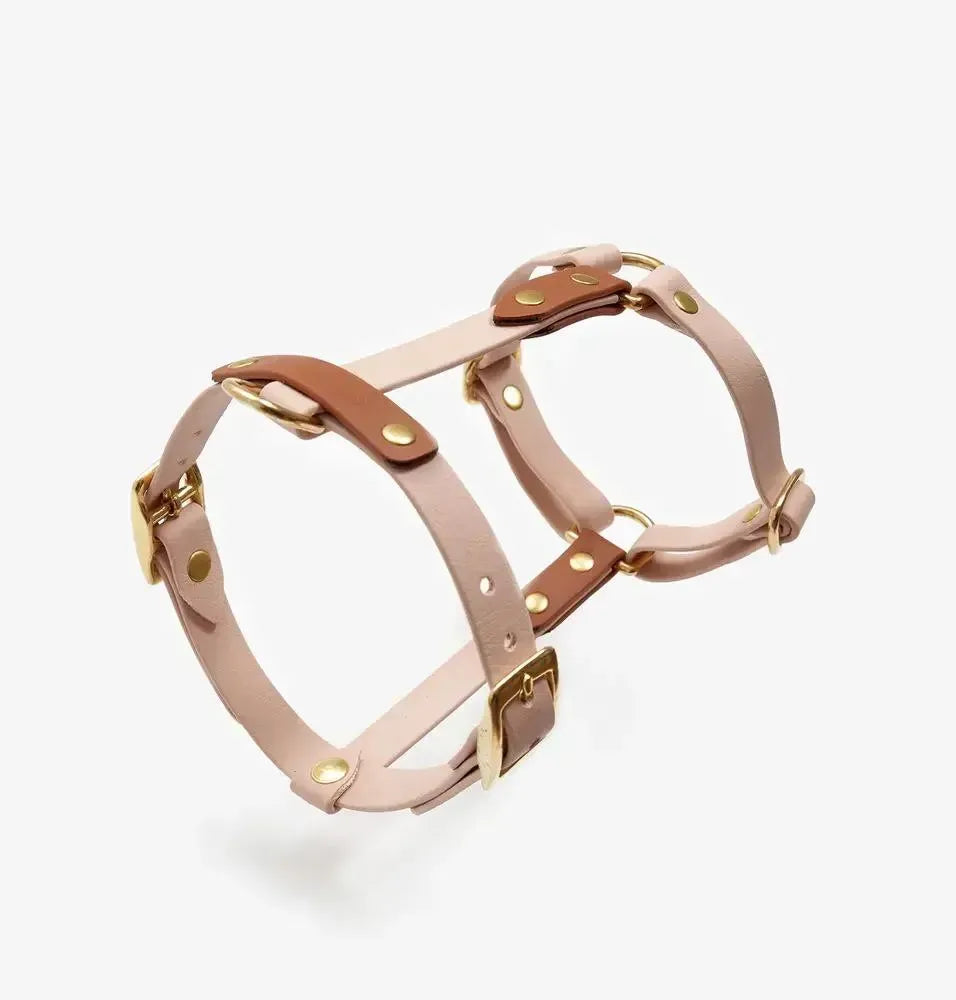 Szelki dla psa„BioThane” guard – w kolorze proszek z czerwienią