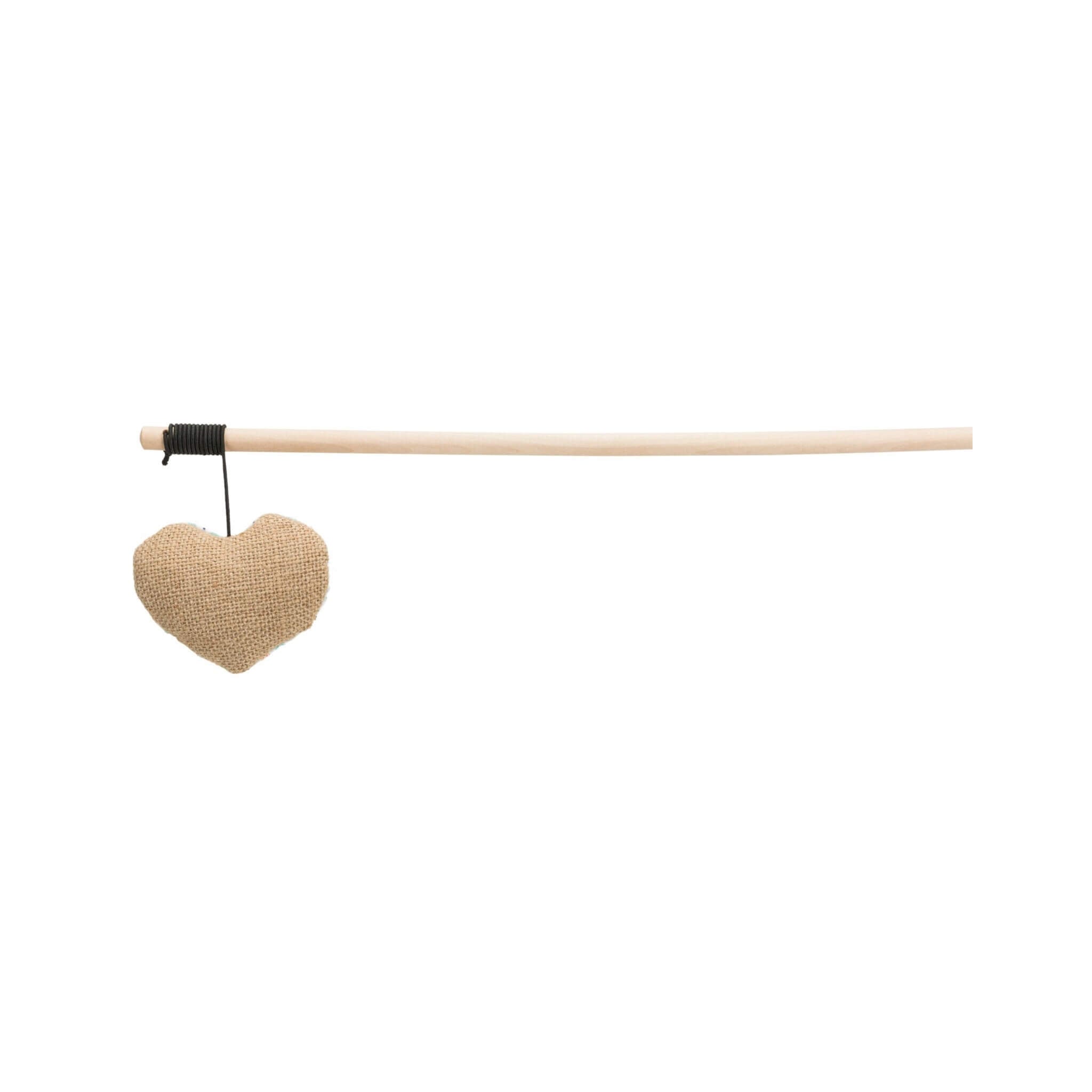 Wędka dla kota z sercem i folią szeleszczącą 35 cm