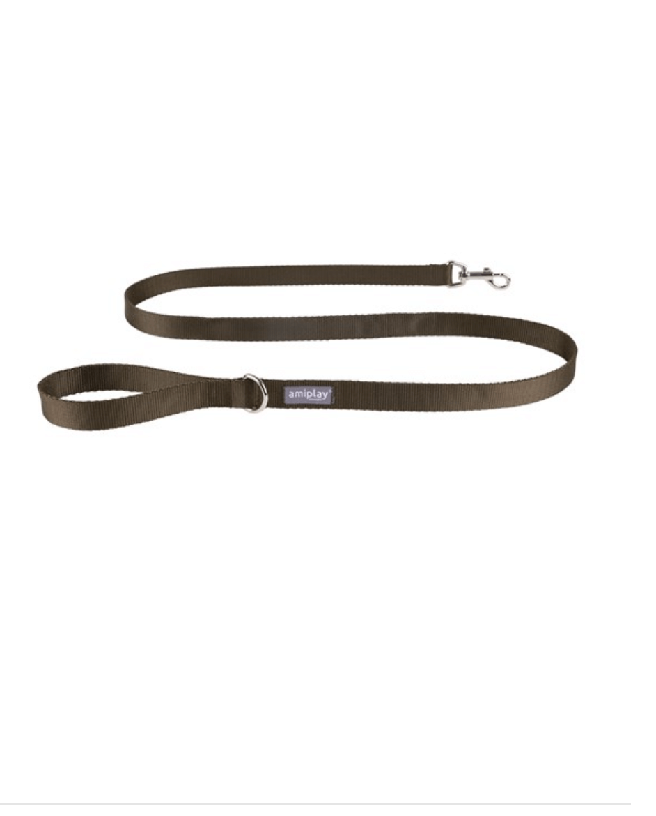 Smycz dla psa Amiplay Popular 150 cm w kolorze Oliwkowym
