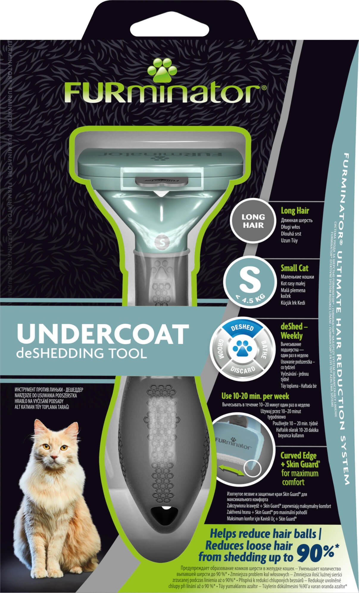 FURminator Small dla kotów krótkowłosych do 4,5 kg